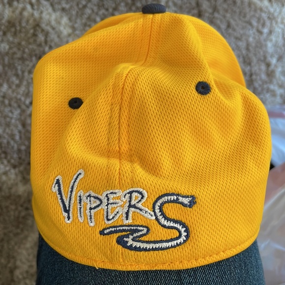 Vipers Baseball Cap Dad Hat Gold & Navy Blue “I Got Your Back” on Bill - Picture 2 of 3
